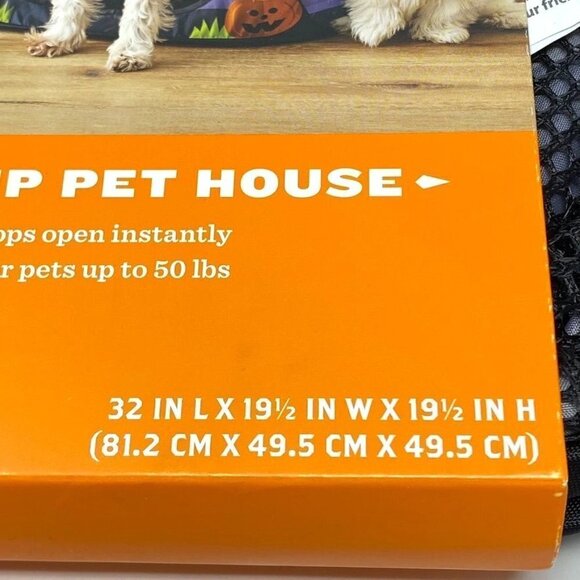 Target Hyde & Eek Pop Up Halloween Haunted Pet House Portable Fold Flat Crate - Picture 6 of 7
